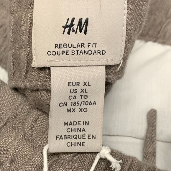 H&M Womens Regular Fit‎ Coupe Standard Linen Pants Brown Cottagecore Minimalism - Picture 9 of 16